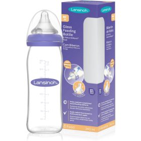   Lansinoh steklenica 240 ml s smocem Natural Wave srednjega pretoka