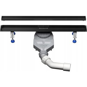 Linijski odtok Aquabad Slim Črna Mat 80 cm
