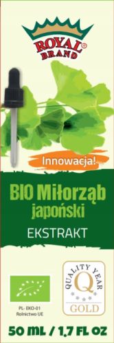 Visoko koncentriran vodno-alkoholni ekstrakt GINKO BILOBA BIO - Royal Brand - 50ml