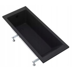   Akrilna kopalna kad Reihe ASTO BLACK 150x70 cm s stranskim odtokom