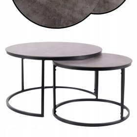   Elegantna klubska mizica Atlanta A s sivim marmorjem, komplet klopi