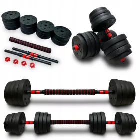   Hantle za športno zabavo z nastavljivo težo 2x20 kg - komplet 40 kg z priključkom
