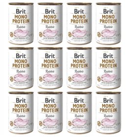   Brit Mono Protein Krojačka hrana za pse s kunčjim mesom 12x400 g