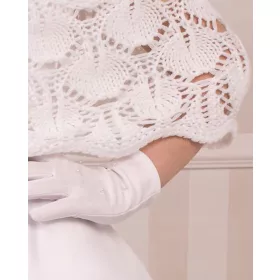 Rokavice s svetlečimi biseri za obhajilo