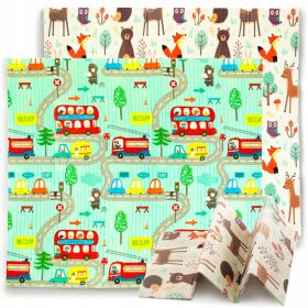   VELIKA DVOSTRANSKA PENASTA PODLOGA ZA OTROKE XPE STREET MAT 200X180