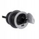 Gniazdo w blacie z USB Design Light, srebrno