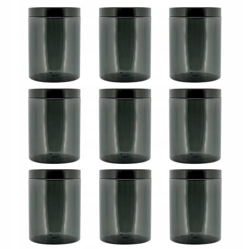 Slovenian Name: Posoda za shranjevanje plastike 1L črna 1000ml x9