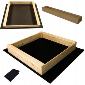 Dreveni peskovnik za otroke 120x120 cm PROSBUD