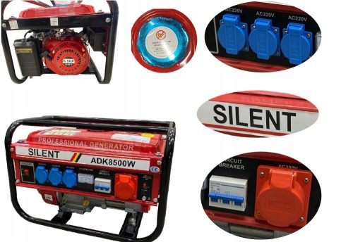 Prenosni trifazni tihi bencinski generator 2500 W