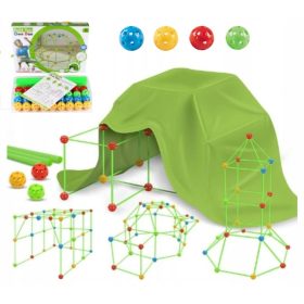 Kocke, palice, slamice za gradnjo hiš Set