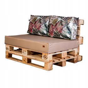   Vodoodporne blazine za vrtno pohištvo na euro paletah 120x80x15 s hrbtnim naslonom