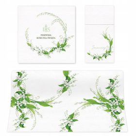   SET Okraskov za Obhajilo s Servietami, Žepki in Namiznim Tekačem