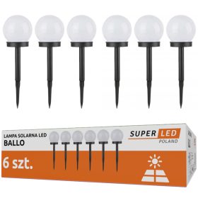  SuperLED solarna svetilka, bela, 34 cm, 6 kos.