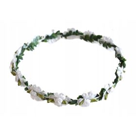 Venec za prvo obhajilo z ročno izdelanimi cvetlicami