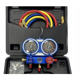Zestaw manometrov R32 R410 R134a, kovček, kabli