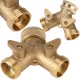 MOSIĘŻNY ROZGAŁĘZNIK TRÓJNIK WĘŻA 3/4" Z ZAWORAMI