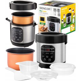   Sencor Multifunkcijski Kuhalnik Riža za Zelenjavni Riž 0,6 l 350 W Srebrn