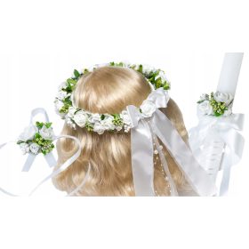  Vrhunski komplet za prvo obhajilo - Venček, Dekorativni dodatki za sveče