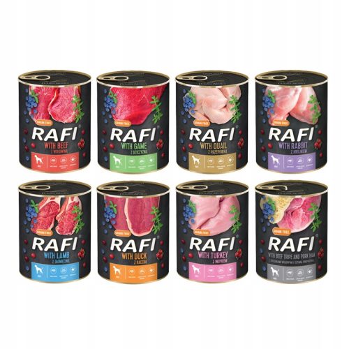 Rafi Premium Mokra hrana za pse z okusom govedine 0,8 kg