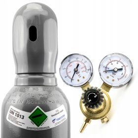   ZESTAW - BUTELJKA OGLJIKOVEGA DIKSIDA CO2 8L POLNA + REGULATOR PLINA