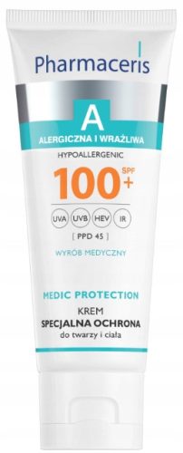 Krema za posebno zaščito kože SPF 100+ s širokopasovnimi filtri UVA/UVB/HEV/IR, 75 ml
