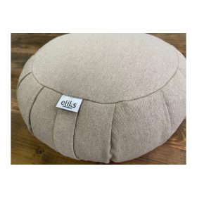 Zafu blazina za meditacijo iz lanu in ajde 35x13 cm