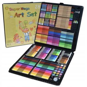 Mega umetniški komplet 288 kosov, pisala, barvice