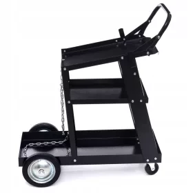   Varilni voziček za varjenje Kraft&Dele z izdolženo gornjo polico in 2 dodatnima policama! Izdelan iz visokokakovostne jeklene konstrukcije z nosilnostjo do 75 kg, primeren za prevoz MIG/TIG ali plazem