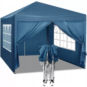 Vrtni paviljon UV 50+ Pop-Up modre barve 3x3x2,5