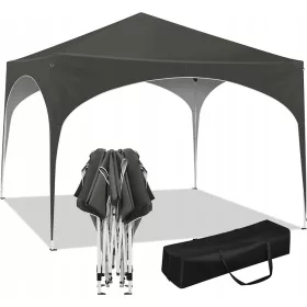 VRTNI PAVILJON Z UV ZAŠČITO 50+ Pop-Up PE siv 3x3x2,5