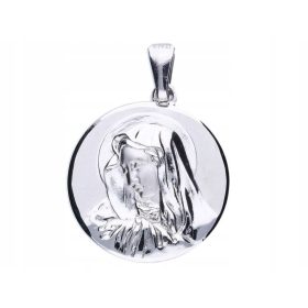 925 Srebrni Medaljon Gospe s Krstom in Obhajilom