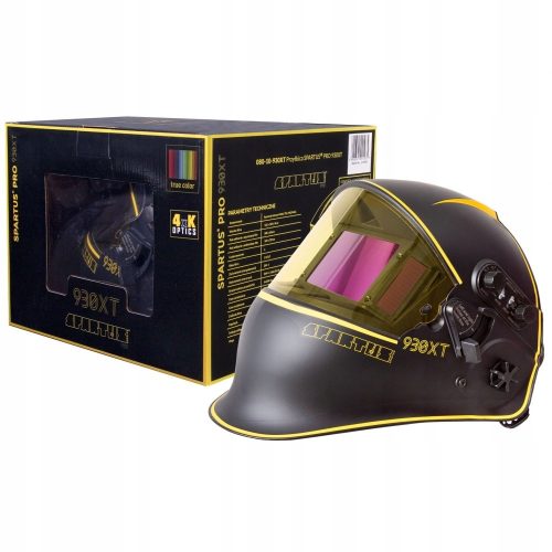 SPARTUS Pro 930XT avtomatska varilska maska s filtrom zaščita obraz MIG

Przyłbica Pro 930XT je opremljena z avtomatskim varilnim filtrom najvišjega optičnega razreda - 1/1/1/1. Veliko vidno polje vel