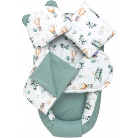 Bombažni komplet za dojenčke 5v1 Jukka kokon