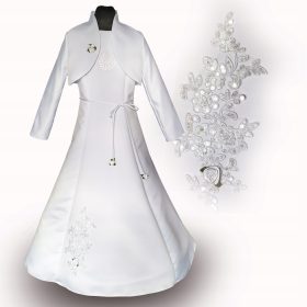 Komunijka obleka Alba s čudovitim bolerom Alicja 140