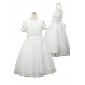 Eleganten čipkast obhajilni plašč