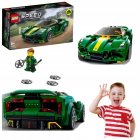   LEGO Lotus Evija Hitri Zeleni Dirkalnik Športni Avto s Figuro