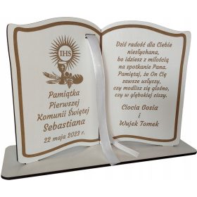 SPOMINEK PRVEGA SVETEGA OBHAJILA, GRAVIRANA KNJIGA