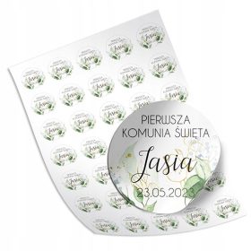 Nalepka za prvo sveto obhajilo za vabila z medenimi lizikami