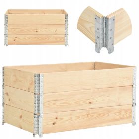 Nadstavki za palete, 3 kosi, 120x80x19,5 cm, masivni les