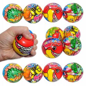 Antistresna penasta žoga DINOZAVRI, velika, 7 cm