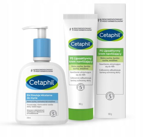 Set za nego občutljive kože Cetaphil: Micelarna emulzija in vlažilna krema