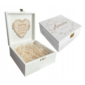   Darilna škatla za obhajilo s gravuro imena, spominek za poseben dan