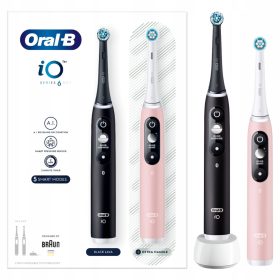 Električna zobna ščetka Oral-B iO6 DuoPack BLK/PNK