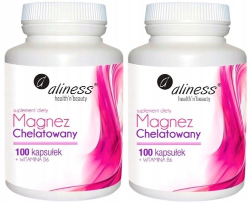 Aliness Magnez Chelatowany z Witaminą B6, 100 kapsułek – Wzmacnianie Zdrowia