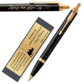 Pisalo Parker IM črno GT z GRAVIRANO TABLICO