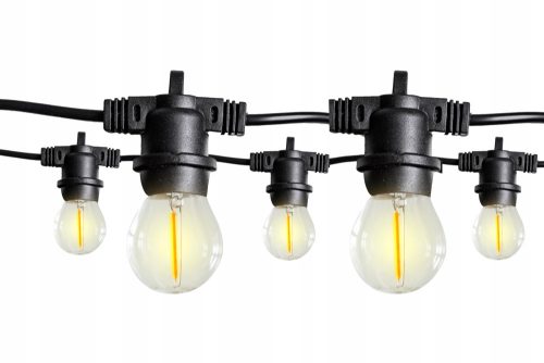 Girlanda LED z 20 žarnicami filamenta za vrt z dolžino 10 m