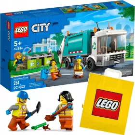   LEGO City 60386 Smetiški kamion za recikliranje + darilna vrečka za otroke od 5 let