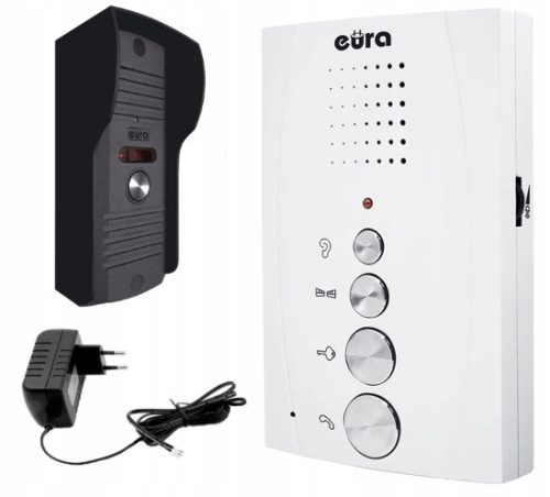 Domofon Eura Invito ADP-11A3 beli - Prostoročno enodružinski domofon