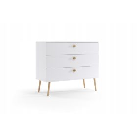 Komoda BOHO 100 x 42 x 85 cm mat bela