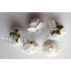 Rožnati in vijolični obhajilni venčki za lase 5 kosov S28